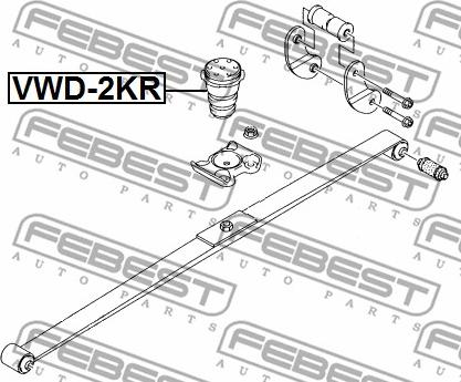 Febest VWD-2KR - Gājiena ierobežotājs, Atsperojums www.autospares.lv