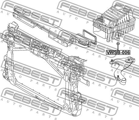 Febest VWSB-006 - Spilvens, Gaisa filtrs www.autospares.lv