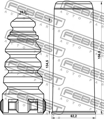 Febest VWSHB-TOURIIR-KIT - Пылезащитный комплект, амортизатор www.autospares.lv