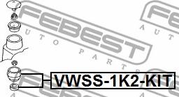 Febest VWSS-1K2-KIT - Опора стойки амортизатора, подушка www.autospares.lv