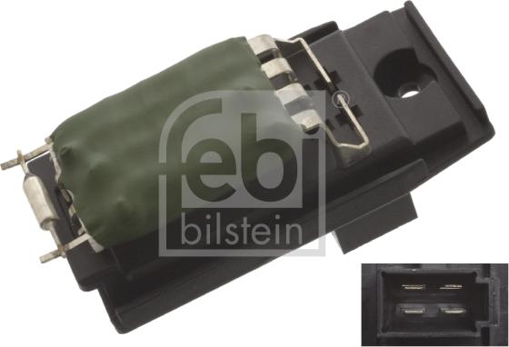 Febi Bilstein 45415 - Rezistors, Salona ventilators www.autospares.lv