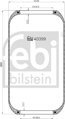 Febi Bilstein 40399 - Pneimoatsperes spilvens, Pneimopiekare www.autospares.lv