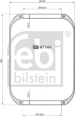 Febi Bilstein 47144 - Pneimoatsperes spilvens, Pneimopiekare www.autospares.lv