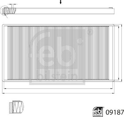 Febi Bilstein 09187 - Filter, interior air www.autospares.lv