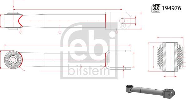 Febi Bilstein 194976 - Stiepnis / Atsaite, Stabilizators www.autospares.lv