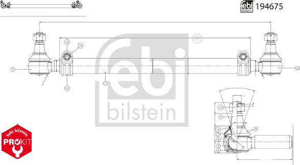 Febi Bilstein 194675 - Stūres garenstiepnis www.autospares.lv