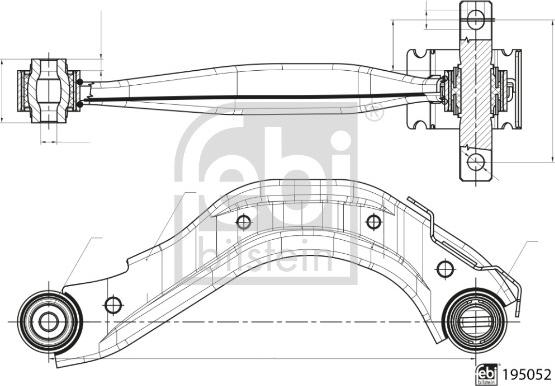 Febi Bilstein 195148 - Neatkarīgās balstiekārtas svira, Riteņa piekare www.autospares.lv