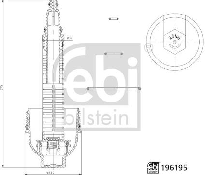 Febi Bilstein 196195 - Vāks, Eļļas filtra korpuss www.autospares.lv