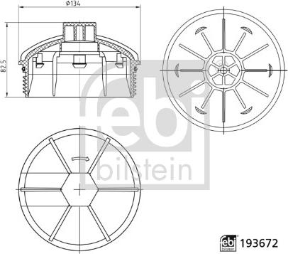 Febi Bilstein 193672 - Vāks, Eļļas filtra korpuss www.autospares.lv