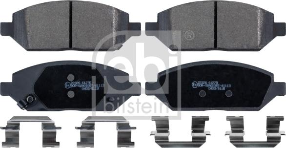 Febi Bilstein 16974 - Brake Pad Set, disc brake www.autospares.lv