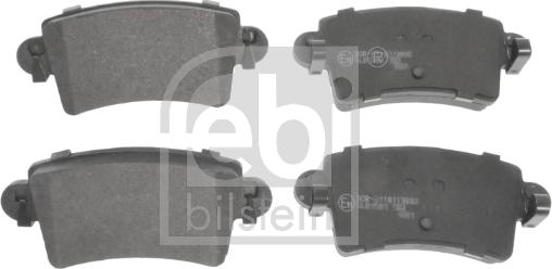 Febi Bilstein 16493 - Тормозные колодки, дисковые, комплект www.autospares.lv