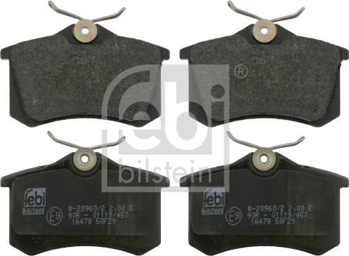 Febi Bilstein 16478 - Brake Pad Set, disc brake www.autospares.lv