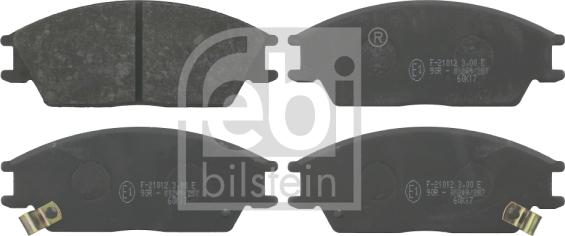 Febi Bilstein 16542 - Bremžu uzliku kompl., Disku bremzes www.autospares.lv