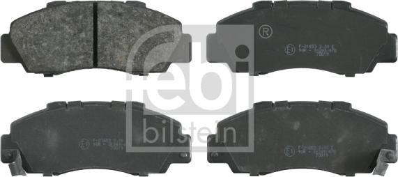 Febi Bilstein 16119 - Brake Pad Set, disc brake www.autospares.lv