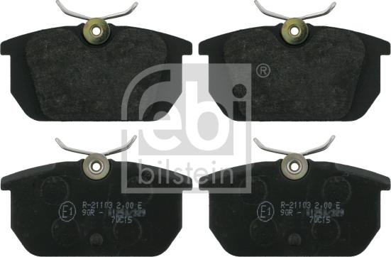 Febi Bilstein 16171 - Brake Pad Set, disc brake www.autospares.lv