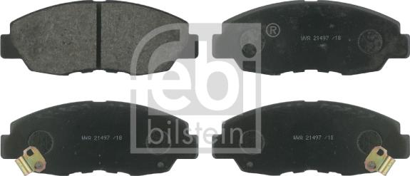 Febi Bilstein 16296 - Brake Pad Set, disc brake www.autospares.lv