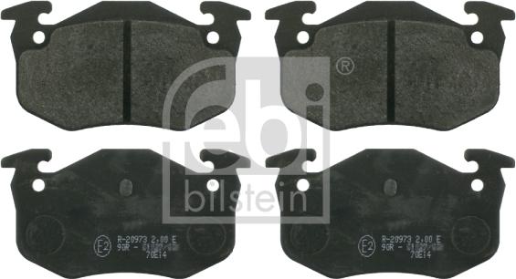 Febi Bilstein 16222 - Brake Pad Set, disc brake www.autospares.lv