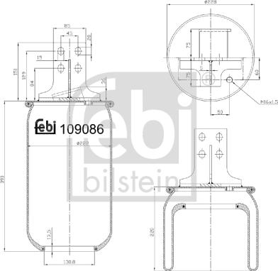 Febi Bilstein 109086 - Pneimoatsperes spilvens, Pneimopiekare www.autospares.lv