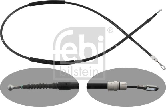 Febi Bilstein 100563 - Cable, parking brake www.autospares.lv