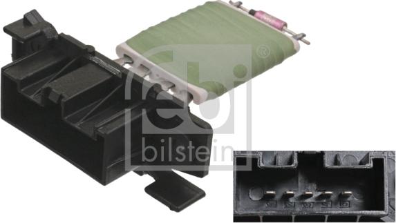 Febi Bilstein 100043 - Rezistors, Salona ventilators www.autospares.lv