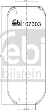 Febi Bilstein 107303 - Pneimoatsperes spilvens, Pneimopiekare www.autospares.lv