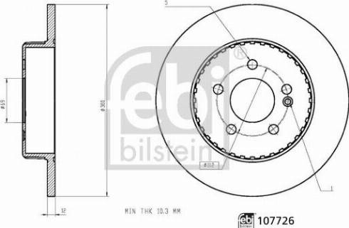 Febi Bilstein 107726 - Bremžu diski www.autospares.lv