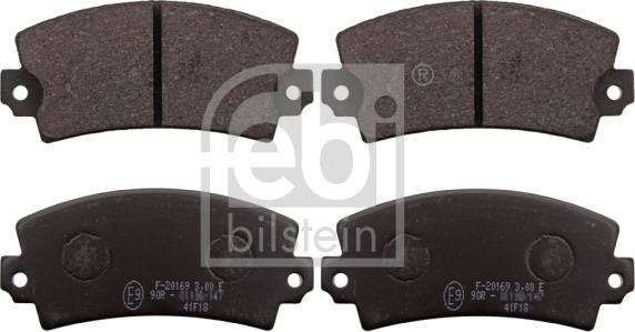 Febi Bilstein 116179 - Тормозные колодки, дисковые, комплект www.autospares.lv