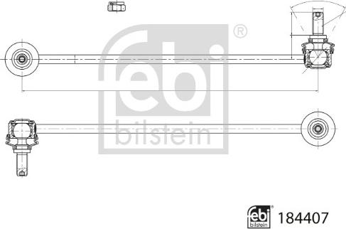 Febi Bilstein 184407 - Stiepnis / Atsaite, Stabilizators www.autospares.lv