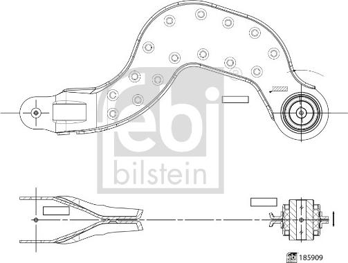 Febi Bilstein 185909 - Neatkarīgās balstiekārtas svira, Riteņa piekare www.autospares.lv