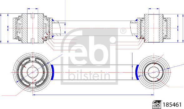 Febi Bilstein 185461 - Stiepnis / Atsaite, Riteņa piekare www.autospares.lv