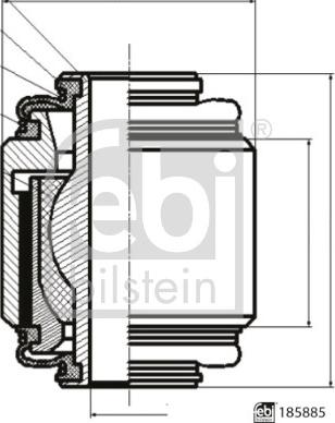 Febi Bilstein 185885 - Ball Joint www.autospares.lv