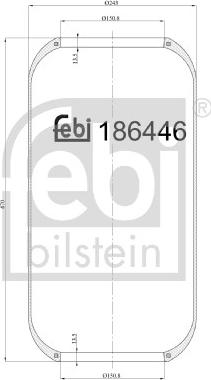 Febi Bilstein 186446 - Pneimoatsperes spilvens, Pneimopiekare www.autospares.lv