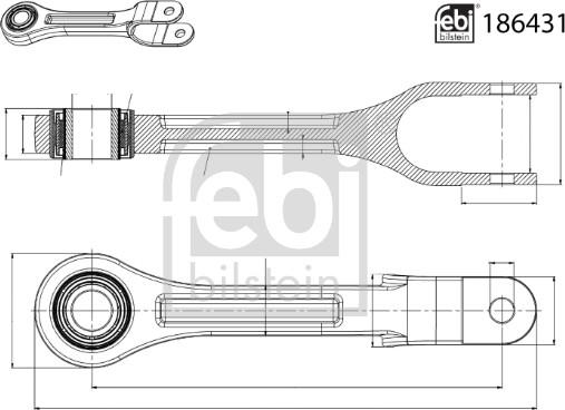 Febi Bilstein 186431 - Rod / Strut, stabiliser www.autospares.lv