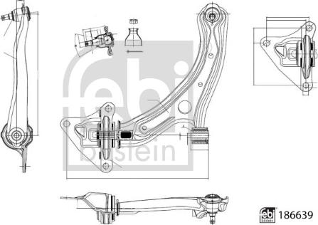 Febi Bilstein 186639 - Neatkarīgās balstiekārtas svira, Riteņa piekare www.autospares.lv