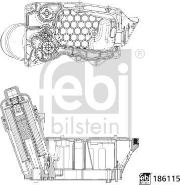 Febi Bilstein 186115 - Korpuss, Eļļas filtrs www.autospares.lv