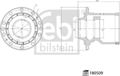 Febi Bilstein 180509 - Riteņa rumba www.autospares.lv