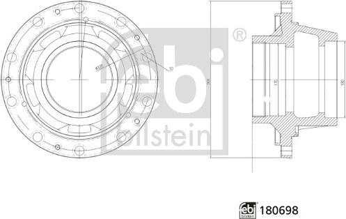 Febi Bilstein 180698 - Riteņa rumba www.autospares.lv