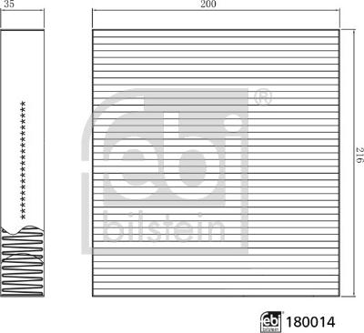 Febi Bilstein 180014 - Filtrs, Salona telpas gaiss www.autospares.lv