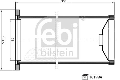 Febi Bilstein 181994 - Gaisa filtrs www.autospares.lv