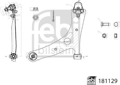 Febi Bilstein 181129 - Рычаг подвески колеса www.autospares.lv