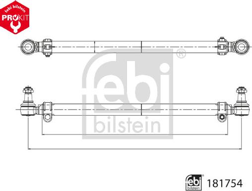 Febi Bilstein 181754 - Stūres šķērsstiepnis www.autospares.lv