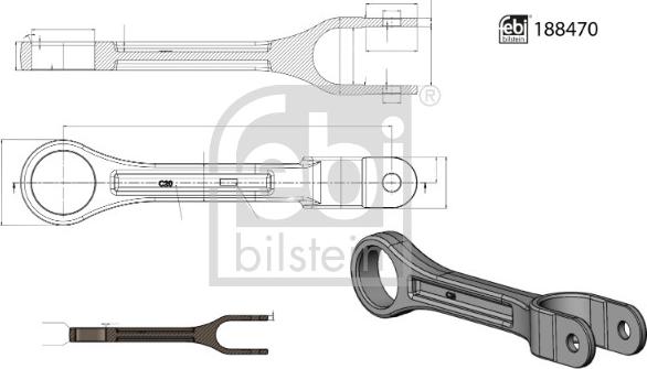 Febi Bilstein 188470 - Rod / Strut, stabiliser www.autospares.lv