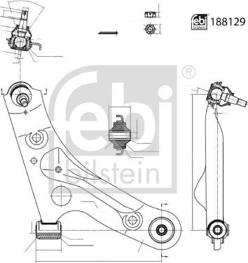 Febi Bilstein 188129 - Рычаг подвески колеса www.autospares.lv