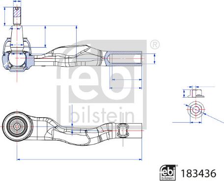 Febi Bilstein 183436 - Tie Rod End www.autospares.lv