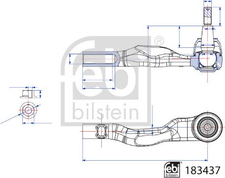 Febi Bilstein 183437 - Tie Rod End www.autospares.lv