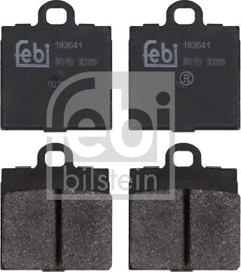 Febi Bilstein 183641 - Тормозные колодки, дисковые, комплект www.autospares.lv