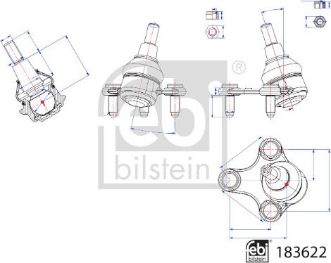 Febi Bilstein 183622 - Balst / Virzošais šarnīrs www.autospares.lv