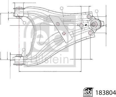 Febi Bilstein 183804 - Рычаг подвески колеса www.autospares.lv