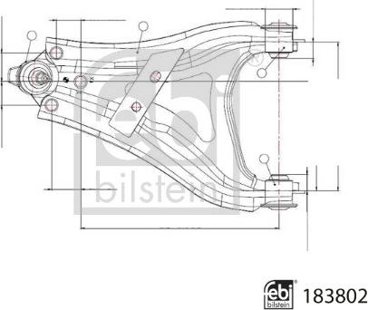 Febi Bilstein 183802 - Рычаг подвески колеса www.autospares.lv