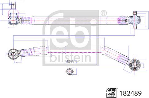 Febi Bilstein 182489 - Neatkarīgās balstiekārtas svira, Riteņa piekare www.autospares.lv